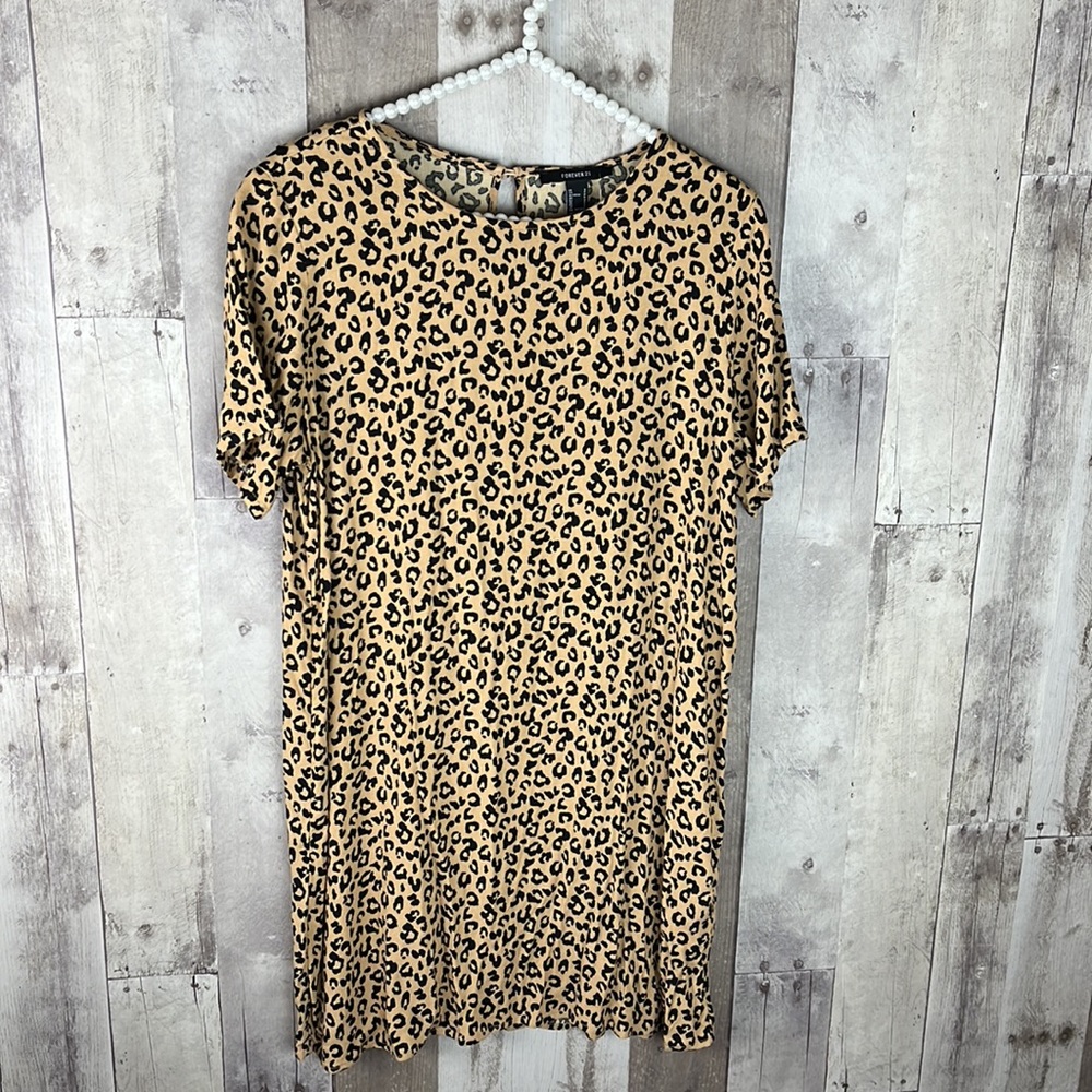 NWT Forever 21 animal print shift dress size small